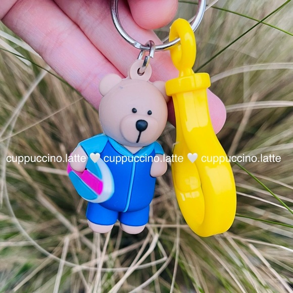 🏄‍♀️NEW☀️Starbucks Beach Surfer Bearista Bear Wristlet Strap & Charm Keychain - Picture 2 of 6